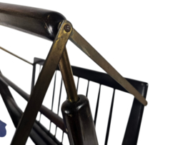 Cesare Lacca - Italian design - Magazine holder - gelakt hout - messing - 50's