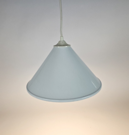 Ikea - hanglamp -  emaille - wit - metaal - 80's