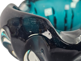 Murano - Sommerso - asbak - groen - 3e kwart 20e eeuw