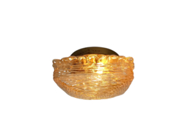 Glashütte Limburg - Amber  - plafondlamp - glas - metaal - 70's