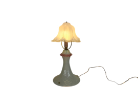Murano - Opaline - glasdesign - tafellamp - paddenstoel lamp - hand geblazen - 80's