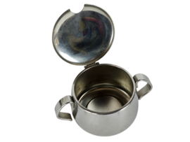 Alessi - Alfra Alessi - suikerpotje - Etorre Alessi - rvs - Italie - 3e kwart 20e eeuw