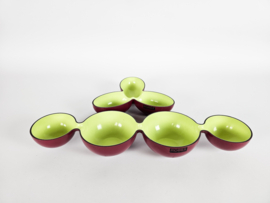 Robex - Made in Italy - Trifoglio bowl - en 4 section serving bowl - 'Bruco' - plastic design - 90's