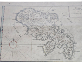 Ets - Kaart van Martinique - 'Carte de l' isle la Martinique - 18e eeuw