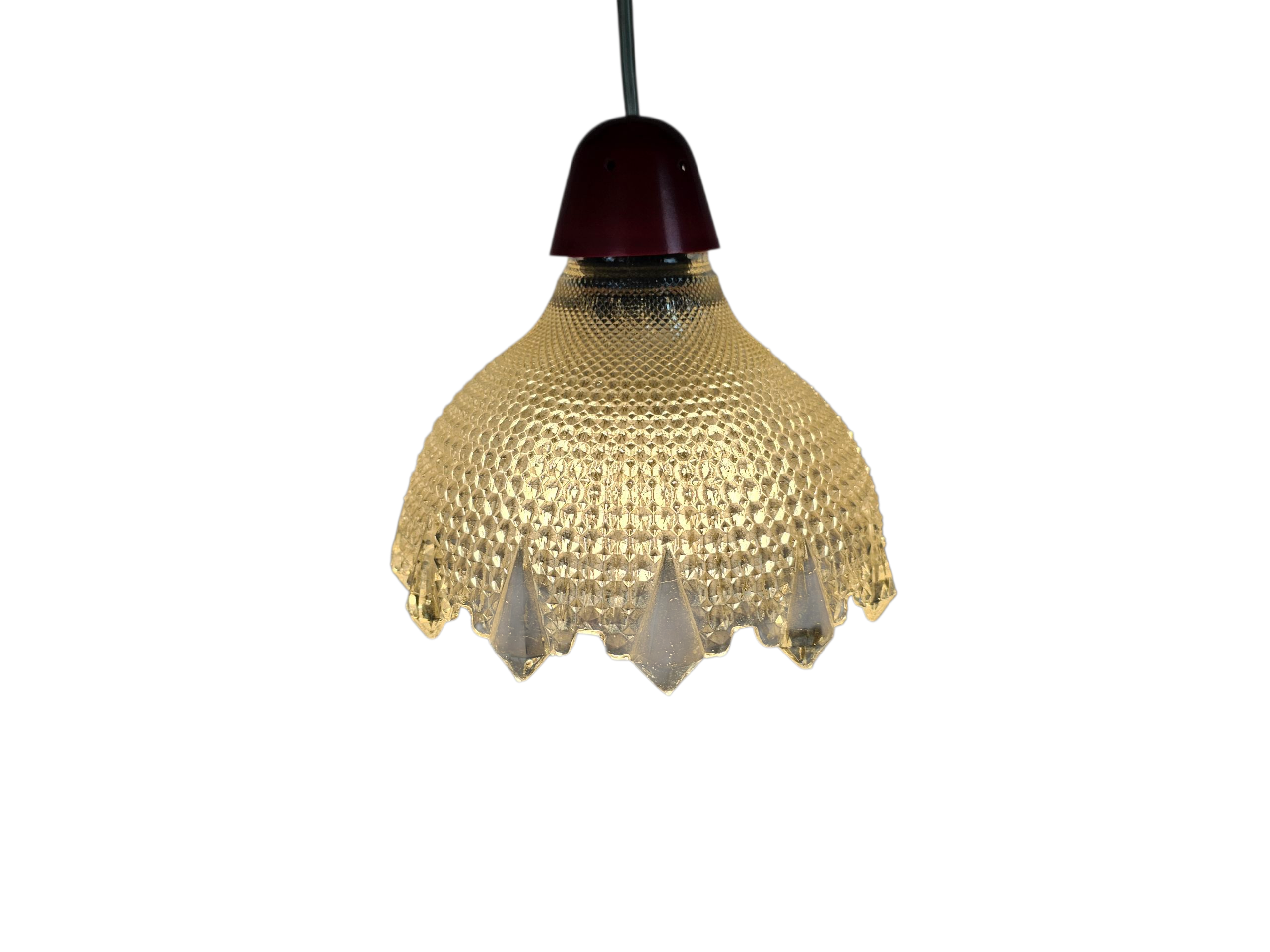 Erco Leuchten - Germany - hanglamp - holophane stijl - Space Age - kristal - 70's