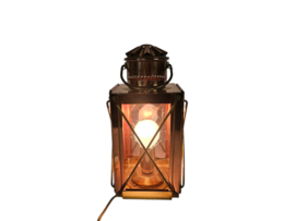 Scheepslamp - ruimlantaarn - koper - glas- messing - Holland - 3e kwart 20e eeuw