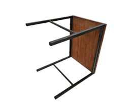 Bijzettafel - stijl van Pastoe - bijzettafel - fineer - metaal  - Holland - 1960s