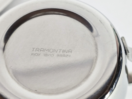 Tramontina -  (4) x espresso set - dubbelwandige kop - staal - Brazilië - 1980's
