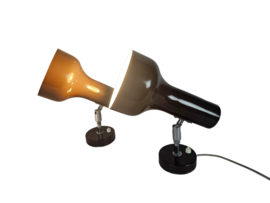 Hala Zeist - model 734 - bruin - chroom - wandspots (2) - 60's