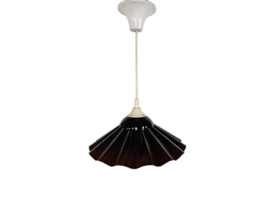 Vrieland design - emaillle - metaal - geschulpte rand - rood/bruin - 70's