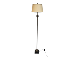 Maison Charles - verguld - 'Pineapple' - Palm vloerlamp - marmeren voet - 1970's