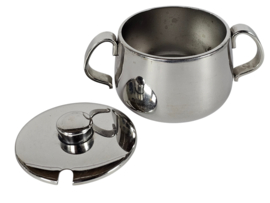 Alessi - Alfra Alessi -  suikerpotje - Etorre Alessi - rvs - Italie - 3e kwart 20e eeuw