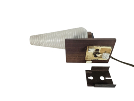 Attr. Philips - teak - satijnglas - messing- Holland - 60's