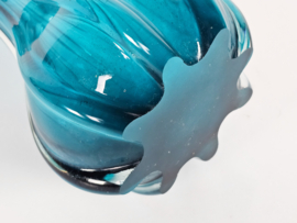 Murano - vaas - aqua blauw - Italie - 3e kwart 20e eeuw