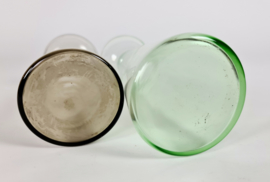 Leerdam glas - Copier - Hyacint glazen (2) - annagroen - rookglas - 1933