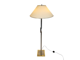 Herda Holland - vloerlamp - messing - chroom  - 3e kwart 20e eeuw