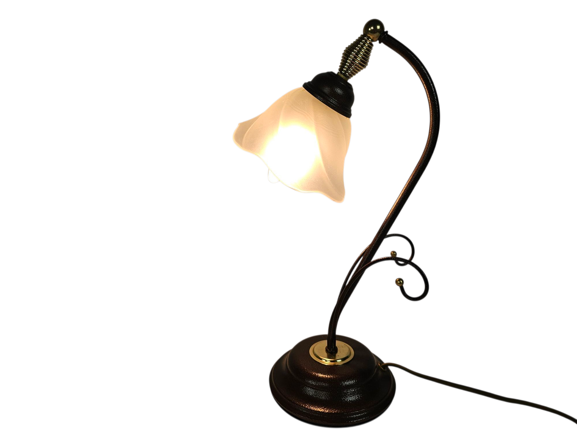 Massive - AF Cincuanta Italy - tafelamp - kelklamp - tafellamp - metaal - glas - 90's