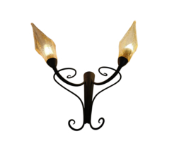 LAM - Lightning - wandlamp - Made in Italy - metaal - mond geblazen glas - 2000