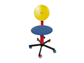 Ikea - Pop Art - Memphis design - bureaustoel - metaal - hout - 80's