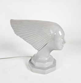 Vintage  - Rene Lalique stijl - design Hubert Olivier -  tafellamp - keramiek -  Frankrijk - 1960's