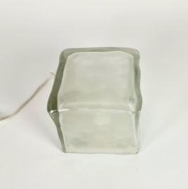 Ikea - Kubuslamp - Iviken -  ijsklontje - frosted glass - model B002 - 1990's