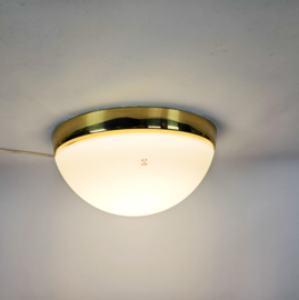 Peill & Putzler - muurlamp - plafonniere - messing - goud - glas - 1970's