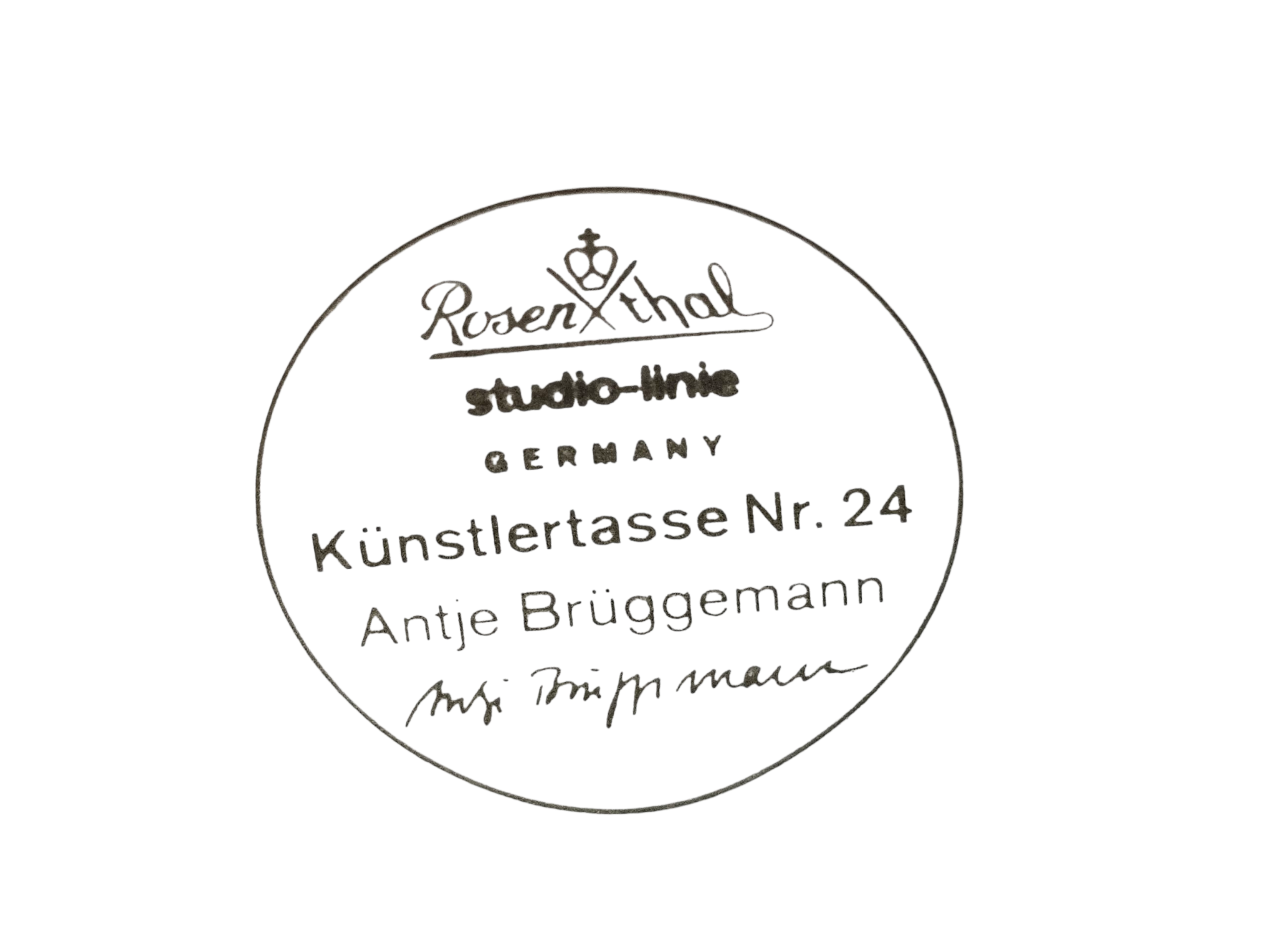 Rosenthal - Studio Line - Memphis stijl - Antje Bruggemann - Kunstlertasse Nr. 24 - Germany -