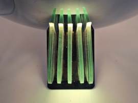 Lumess Swiss -  Uplighter - chroom - glas -  Zwitserland - 70's