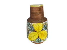Fratelli Fanciullacci - Sgraffito vaas - terracotta - bloemen - Italie - 1960's