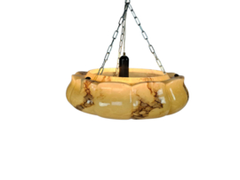 Art Deco - gemarmerd glas - schaallamp - 2e kwart 20e eeuw