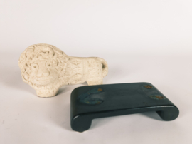 Bitossi - Aldo Londi - Leeuw - Leeuw op standaard - ongeglazuurd - sculptuur - Flavio Montelupo - 80's