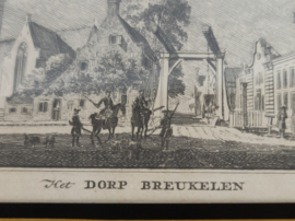 Kopergravure - Jan de Beijer - Het dorp Breukelen - omstreeks 1744