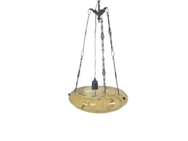 Art Deco - schaallamp - gemarmerd glas - hanglamp - Franrkijk - 30's