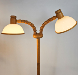 RESERVED Mina - Solbackens Svarveri - Zweden - vloerlamp - grenen - 1960's