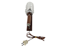Wandlamp - teak - kristal - chroom - Denemarken - 60's