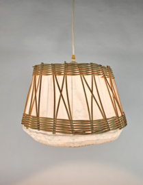 Philips - NPD 264 - hanglamp - pitriet - rotan - textiel - 60's