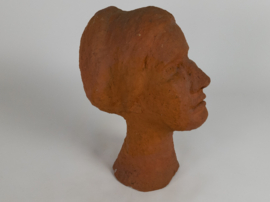 Geboetseerde terracotta buste - Groot formaat - 1960's