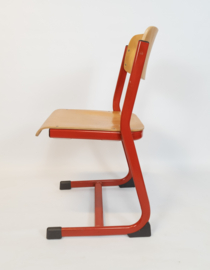 Cassala - kinderstoeltje - schoolstoeltje - metaal - plywood - gesigneerd - 80's