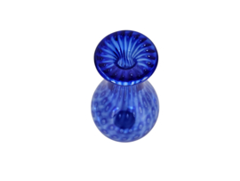 Murano - flesvaas - ingesloten luchtbellen - cobalt blauw - Italie - 80's