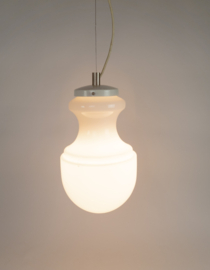 Murano - Italie - kegellamp - opaline - hanglamp -  mid century - 70's
