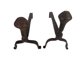 Vuurbokken - Antiek - smeedijzer - Rococo/Louis IV stijl - 19e eeuw