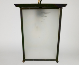 Amsterdamse school - lantaarnlamp - hanglamp - koper - glas - 1e kwart 20e eeuw