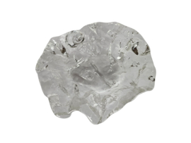 Walther glass - Jolanda Prinsen - unieke zware schaal - helder glas - 2000