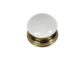 Dutch design - Giso Gispen - model Lauritsen -  plafonnière - opaalglas - messing - 2000