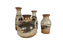 Scheurich keramik West Germany - 4 vazen - model 293-30/493-21/231-15  - Fat lava - 70's