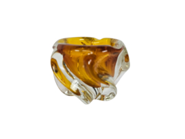 Josef Hospodska - Tsjechië - glasdesign - twisted vase  - Chribska glassworks - 60's