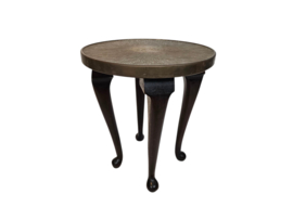 Rooktafel met bewerkte koperen bovenplaat - ca. 1920