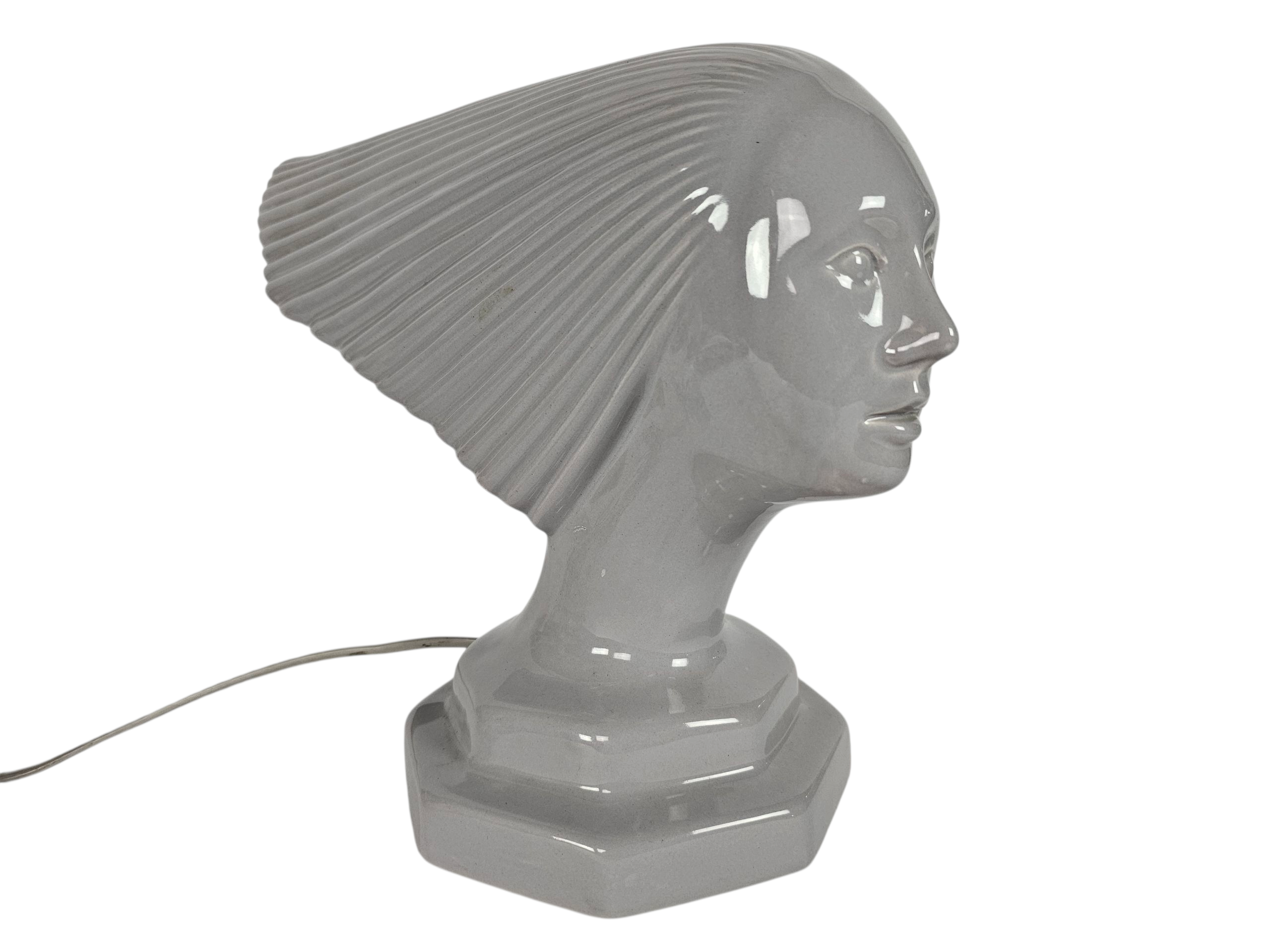Vintage  - Rene Lalique stijl - design Hubert Olivier -  tafellamp - keramiek -  Frankrijk - 1960's
