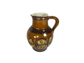 Strehla keramik - Vintage  oorvaas - Strehla GDR  -   fat lava  - geel - 60's