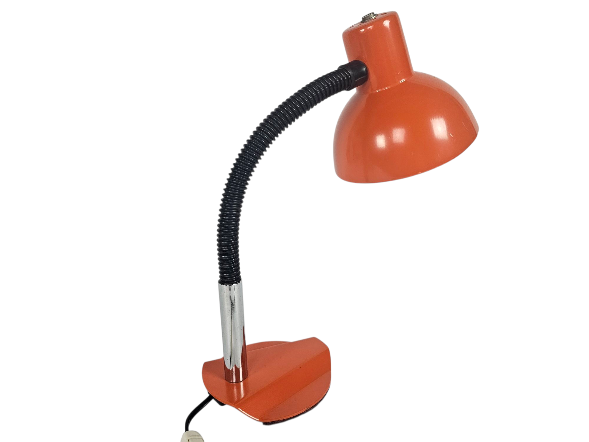 Dutch design - Hala Zeist - Holland - model 704A  - flexibele hals - chroom - oranje - 70's
